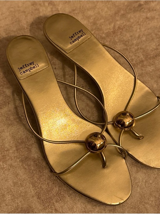 Jeffrey Campbell Shoes - Jeffrey Campbell Gold Kitten Heels